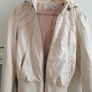 Cream Bomber jacket